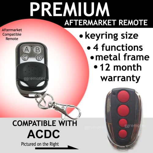 A. Opener Compatible With ACDC Remote Control RED Button