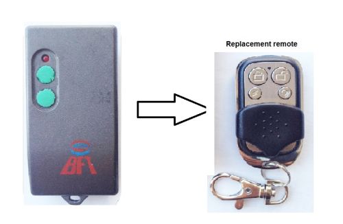 B. Replacement Remote Control For Obsolete BFT Green Button Remote