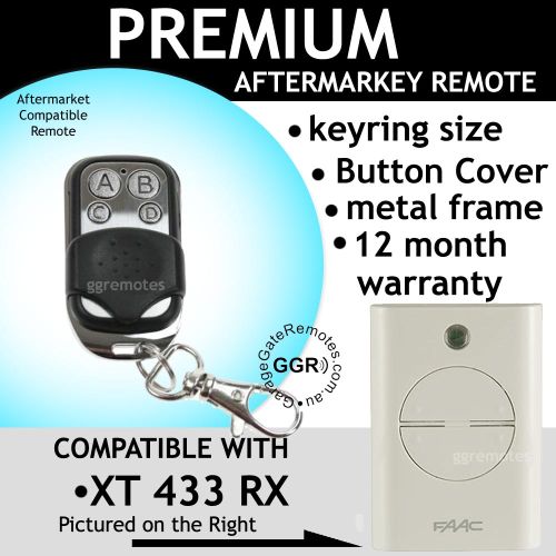 F. Remote Control Compatible with White FAAC XT 433 RX 787452 