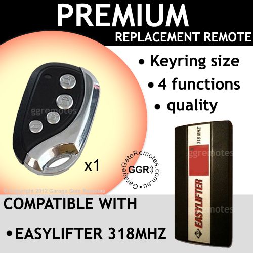 E. Garage Door Remote Control Compatible With B&D EASYLIFTER 318MHZ 